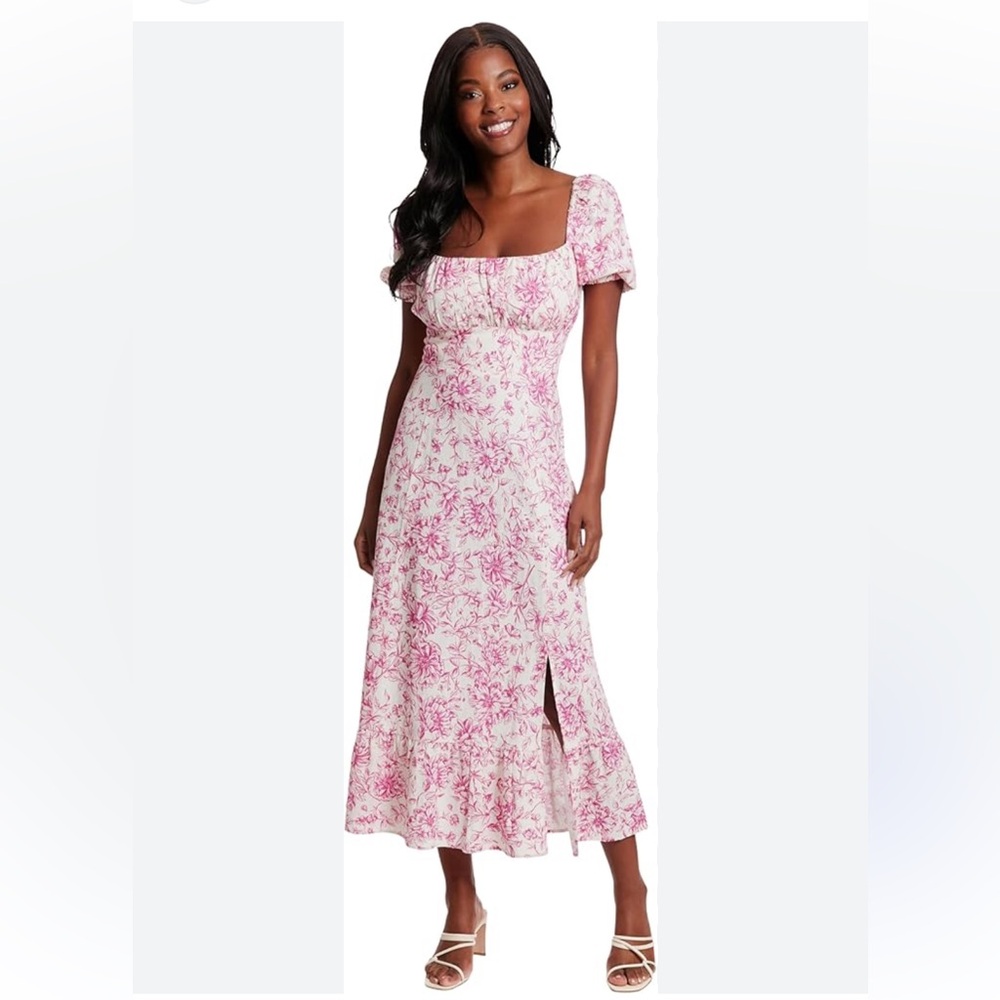 London Times pink toile patterned size 12